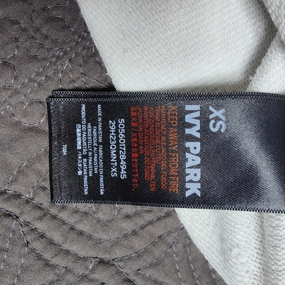 Adidas Ivy Park X Crop Hoodie Sweatshirt Womens Size XS Pale Mint Green Grunge - Picture 8 of 12